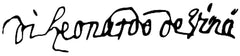 Leonardo da Vinci autograph