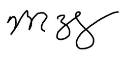 Mark Zuckerberg signature