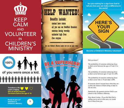 Bulletin Inserts for Children's Ministry Volunteer Recruitment