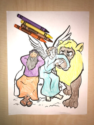 Daniel in the Lion's Den Coloring Page