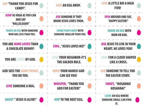 Easter Egg Messages For Kids