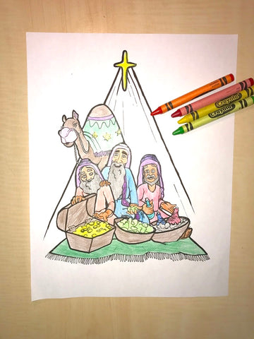 3 Kings Coloring Page