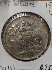 1890 English Crown - Nearly Uncirculated