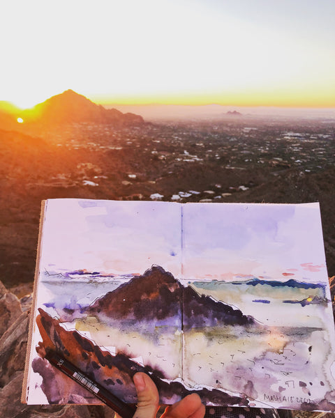 Arizona sunrise overlooking the valley in Scottsdale area