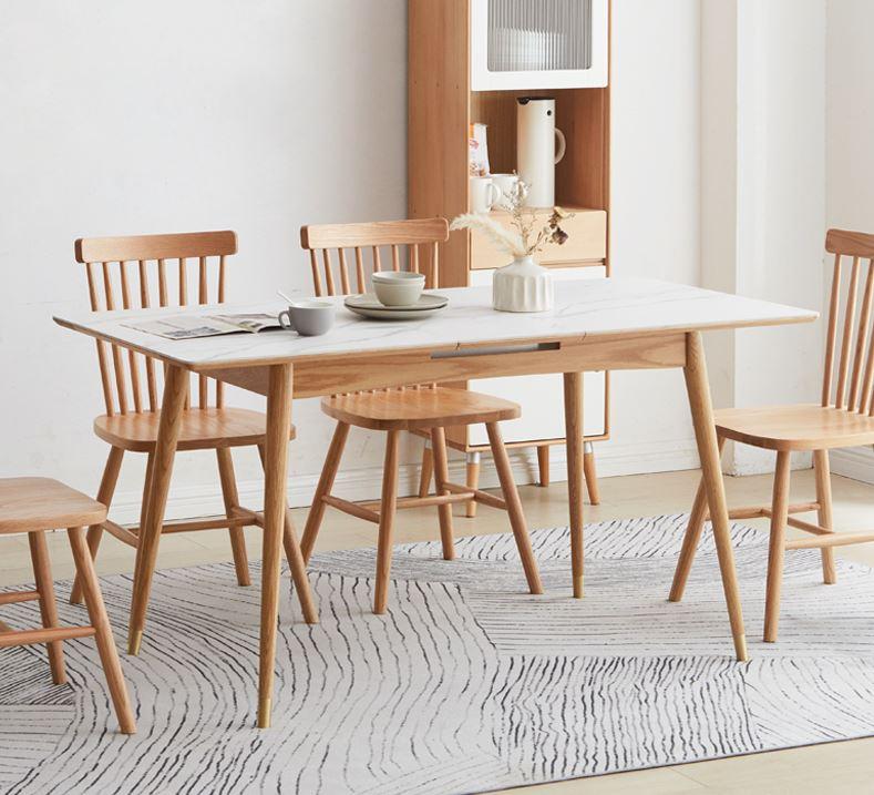 solid oak dining room table