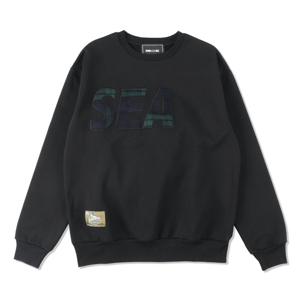 注目 JOHNSON WOOLEN CREWNECK SEA WDS X MILLS スウェット