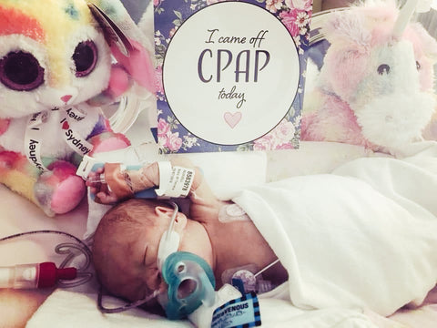 Premature Baby Milestone Cards CPAP 