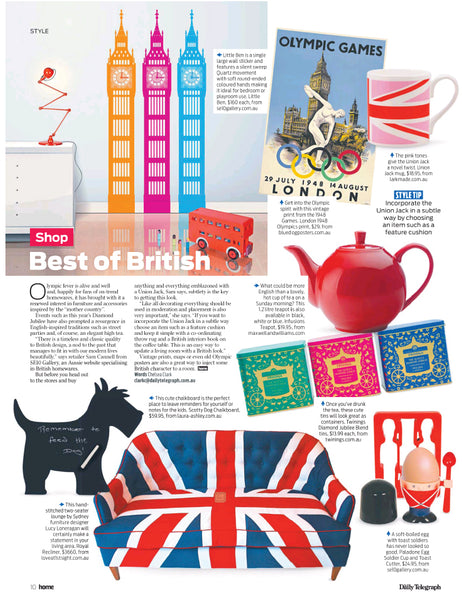 The Daily Telegraph Home Magazine, interview & product feature