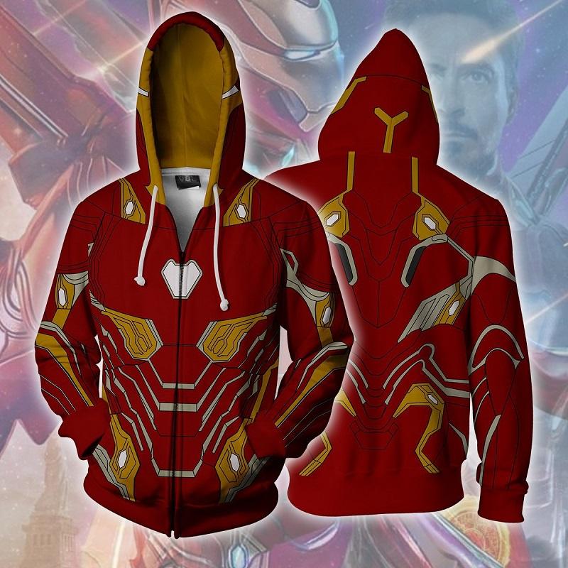 iron man zip up hoodie