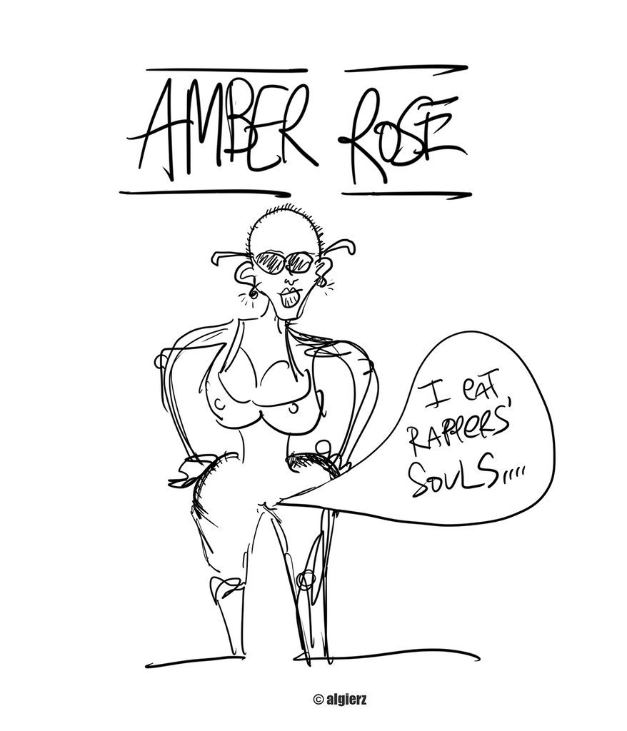 amber rose sketch by algierz