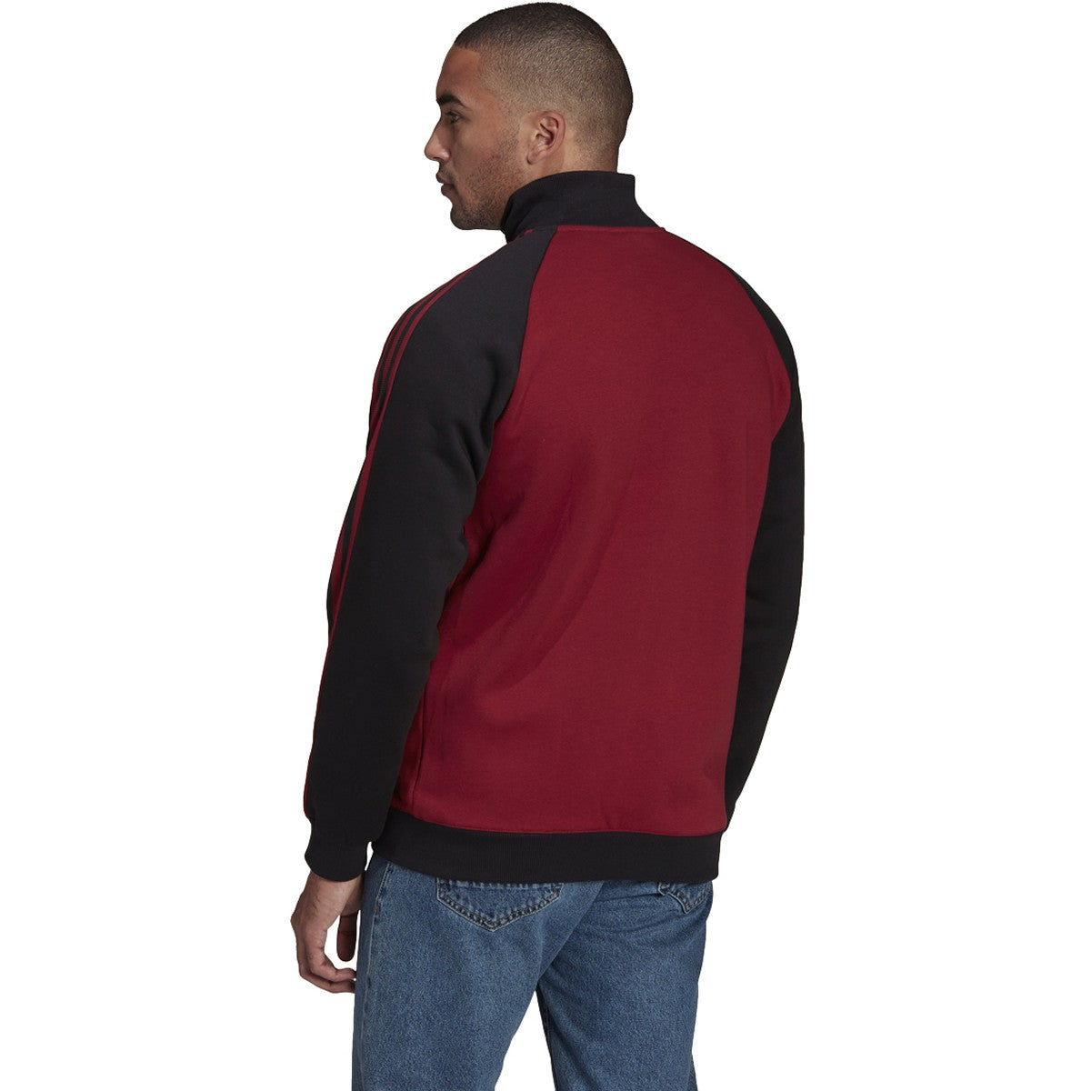 maroon and black adidas jacket