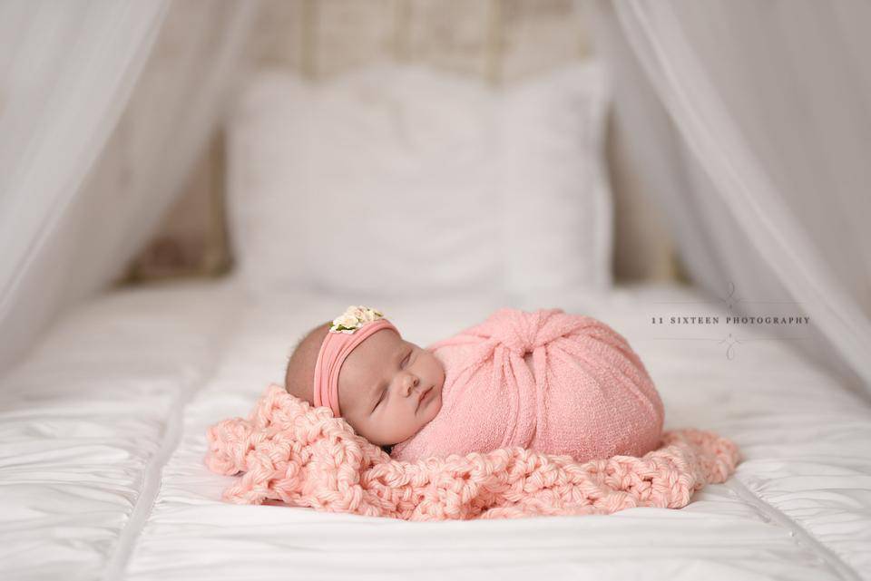 Newborn Photography Prop Baby Blanket Salmon Pink 