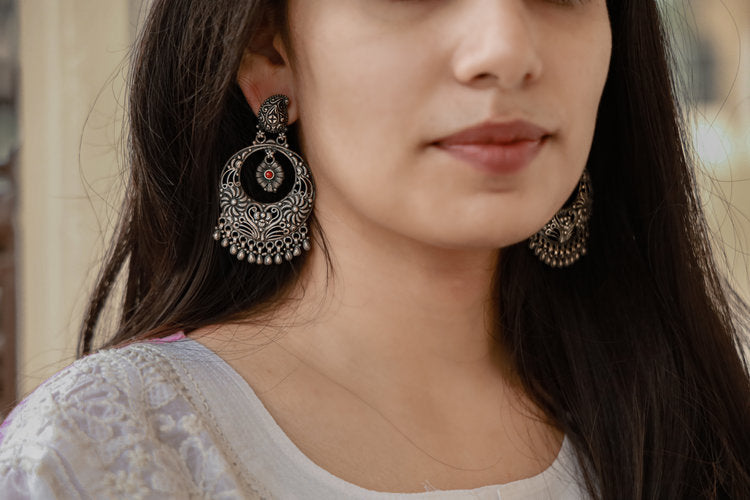 rakhi gift 2020 silver earrings