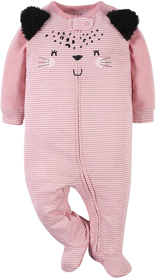 Gerber 2-Pack Baby Girls Leopard Sleep 'n Plays, 3 - 6 Months (21698223Y G02 3/6) - Preggy Plus