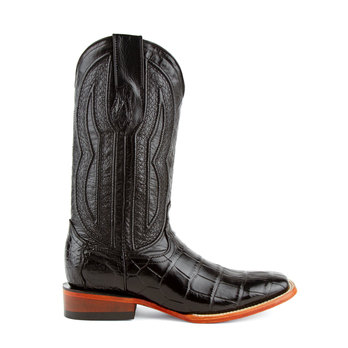 black alligator cowboy boots