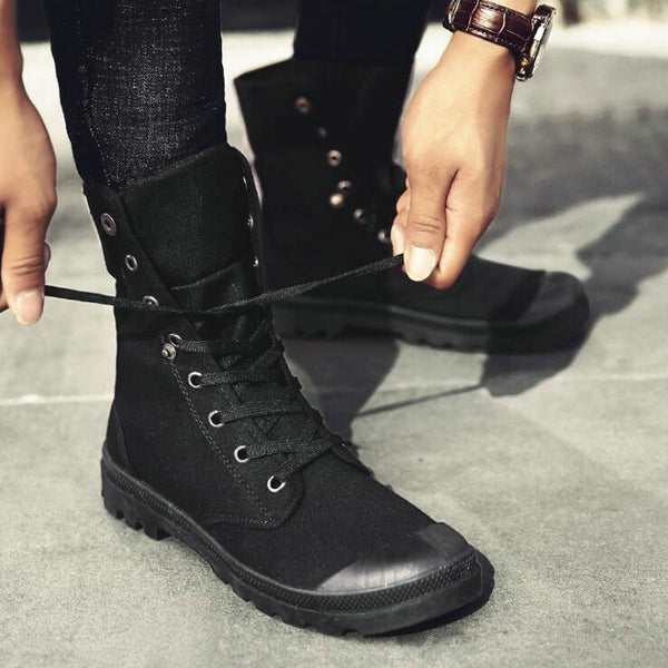 black high top non slip shoes