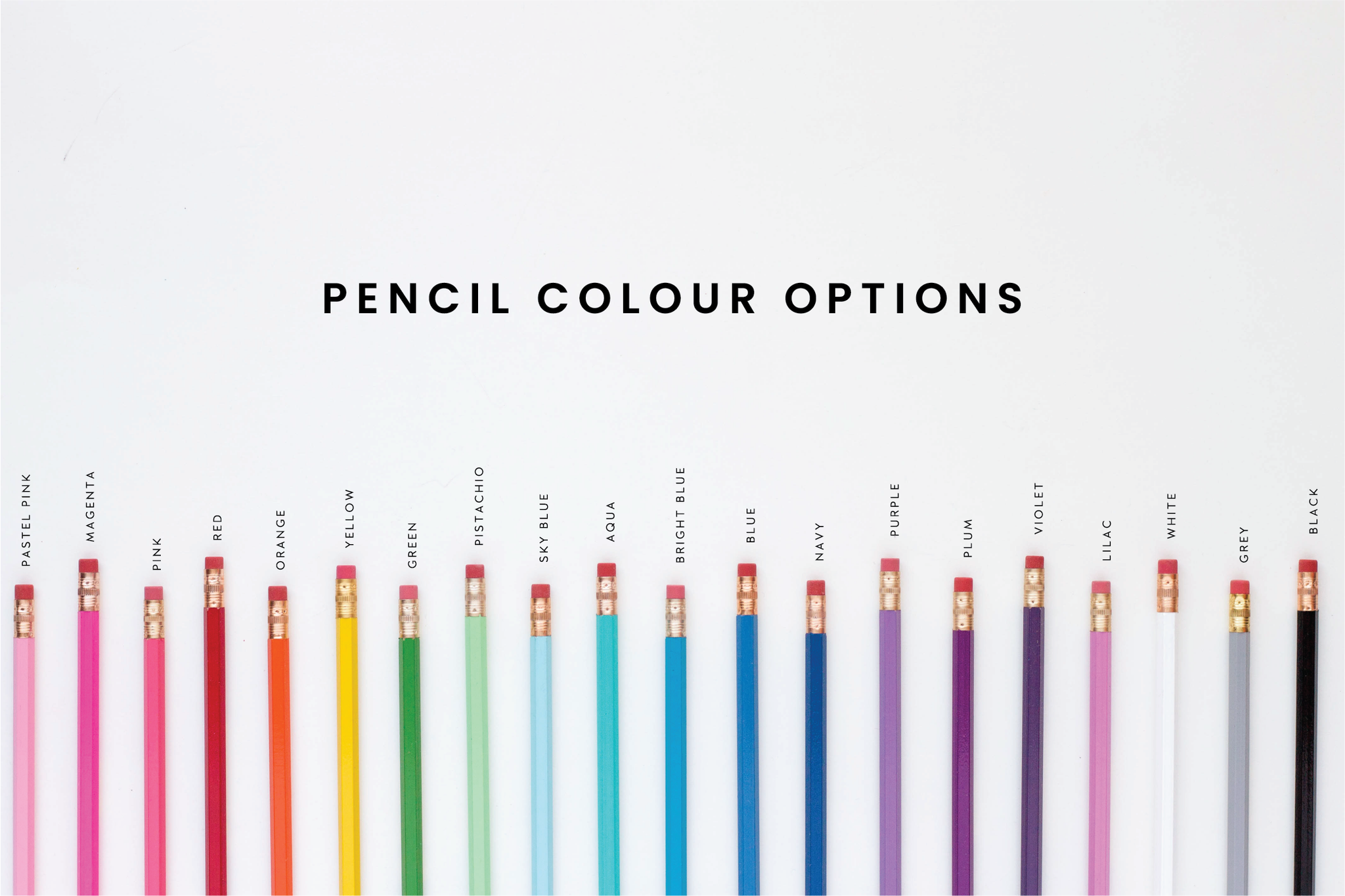 Personalized Pencils Color Options