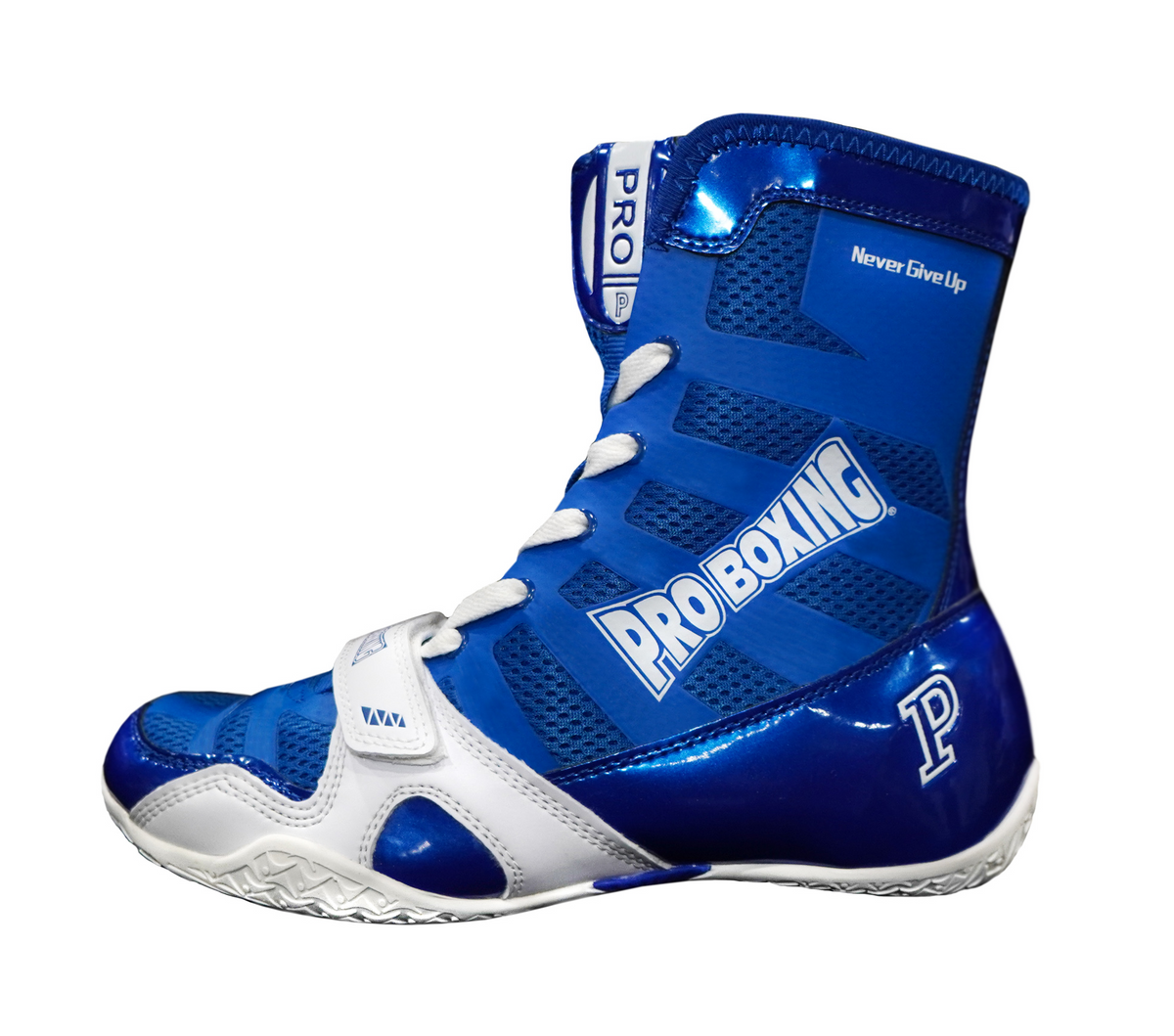 blue boxing shoes