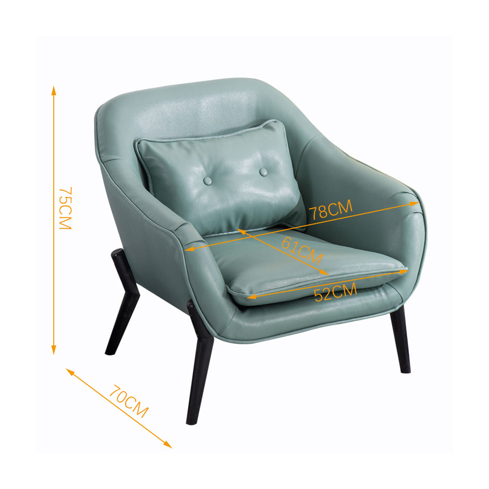 Buto Microfiber Leather Accent Armchair