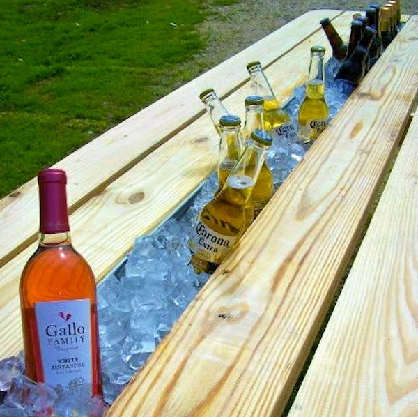 Picnic Table with Ice Chest