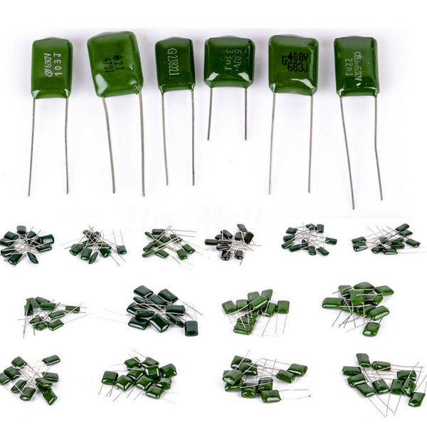 Capacitor Greenie 500+ pcs Chicklet assorted values and voltage Grab Bag 