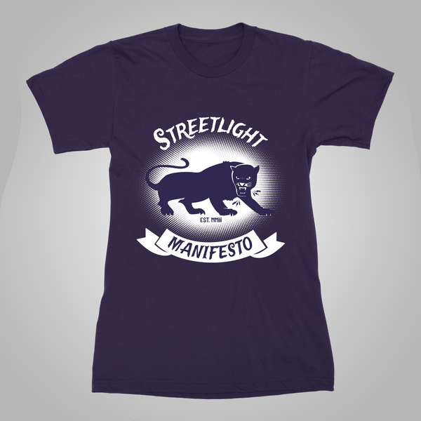 Streetlight Manifesto "Women's Angry Panther" T-Shirt (Navy)