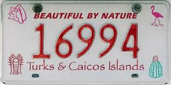 Turks and Caicos license plate Flamingo
