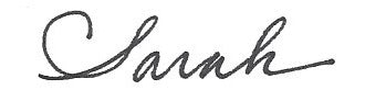 Sarah Signature