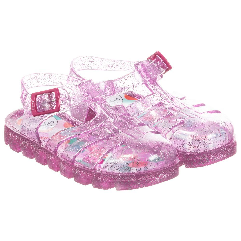 Joules Jelly Shoes Pink Glitter – Tiny