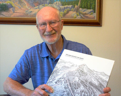 James Niehues with his copy of The Man Behind The Maps