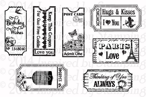 Inspired by Stamping Vintage Tickets stamp set