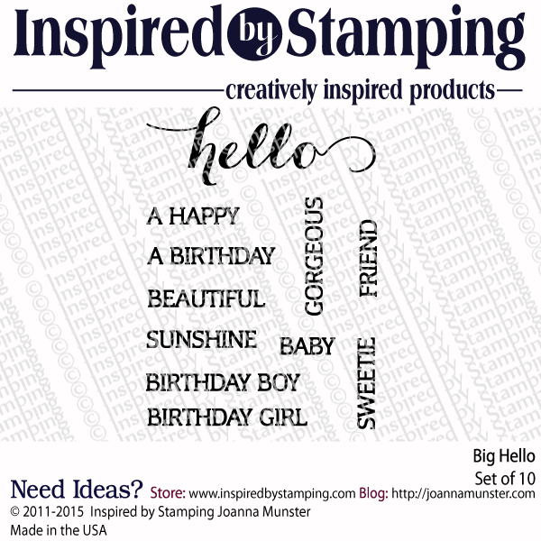 Inspired by Stamping Big Hello Stamp Set