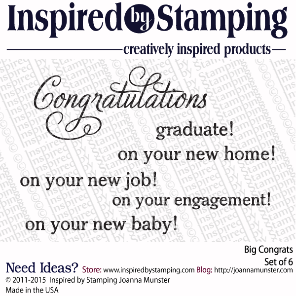 Inspired by Stamping Big Congrats stamp set
