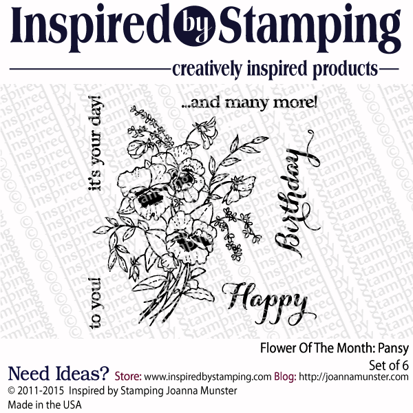 Inspired by Stamping Flower Of The Month Pansy Stamp Set