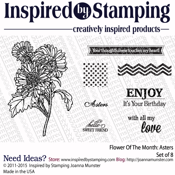 Inspired by Stamping Flower Of The Month Asters stamp set
