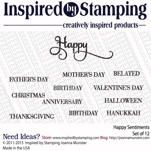 Inspired by Stamping Happy Sentiments stamp set