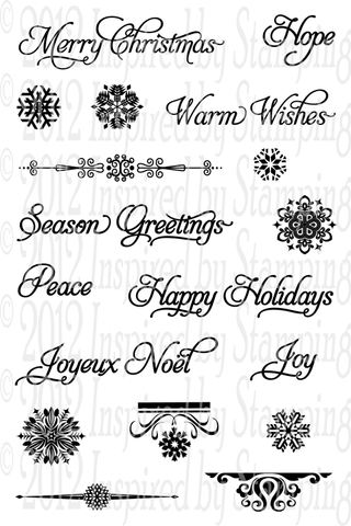 Inspired by Stamping Elegant Christmas Sentiments Stamp Set