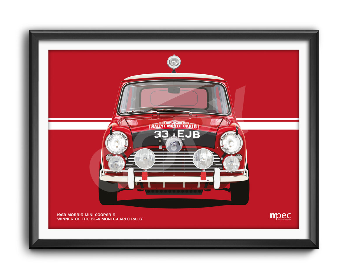 未使用品 〓 Morris Cooper #66 6th Monte Carlo Rally 1963