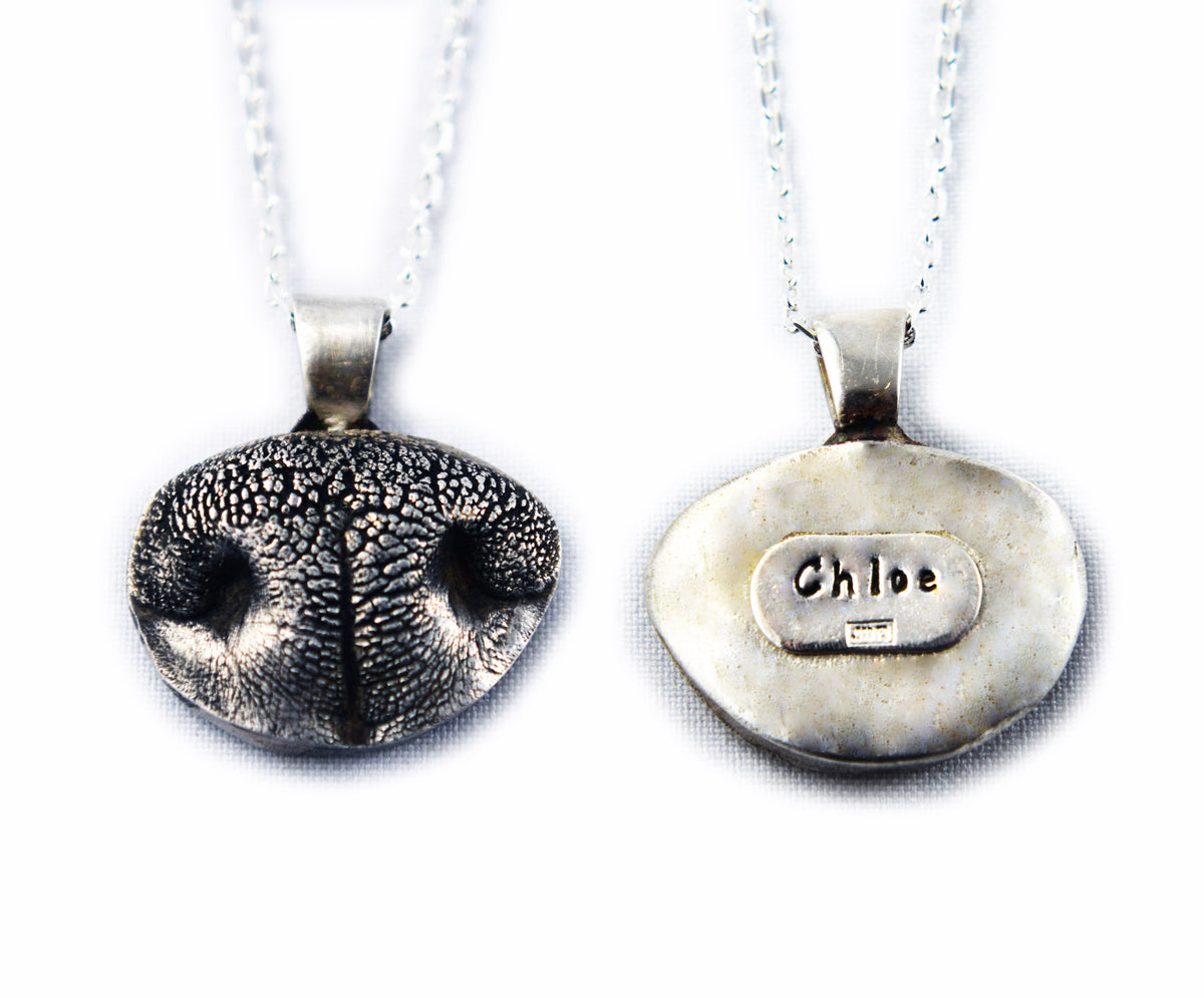 custom dog nose print necklace