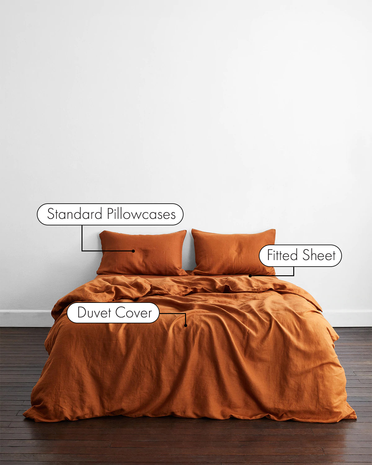 Rust Flax Linen Quilt Set | Sets – Bed Threads
