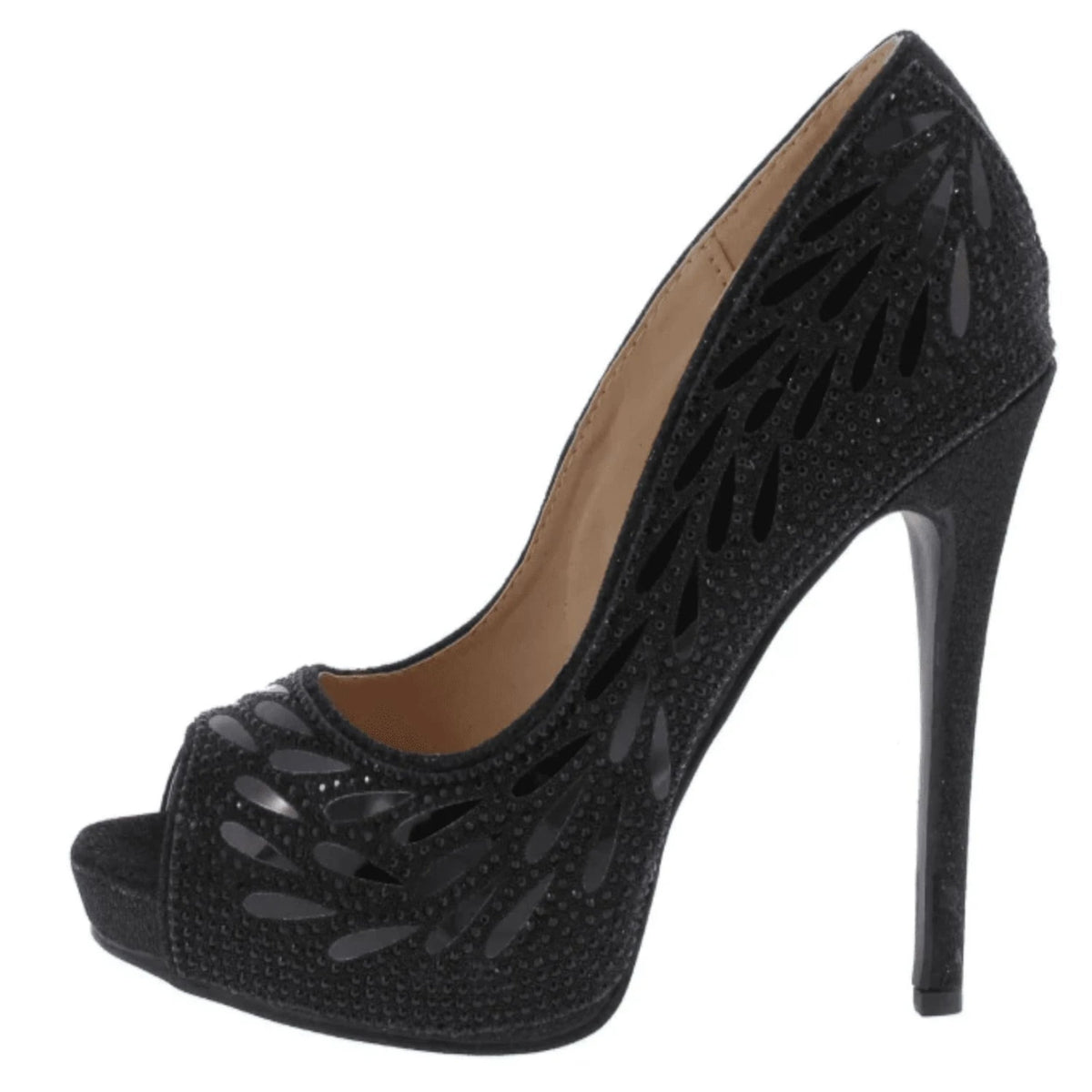 CN1 Embellished Sparkle Peep Open Toe 