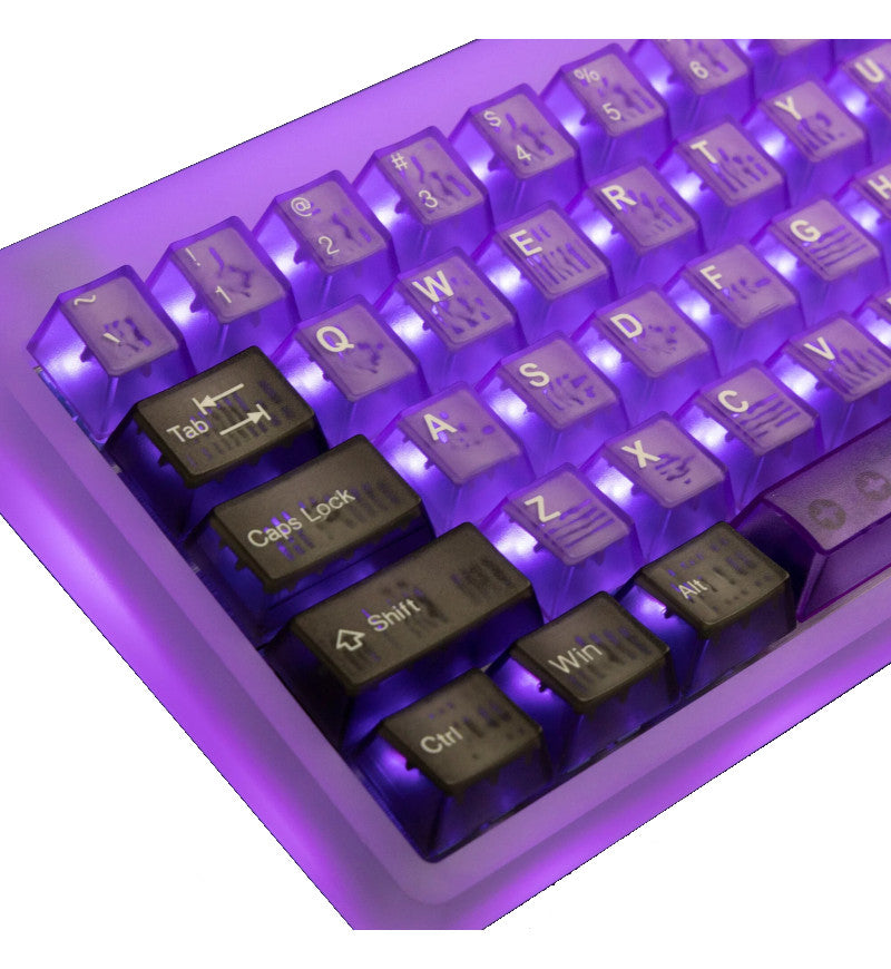 purple and green keycaps