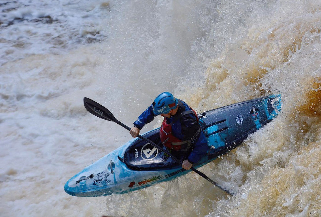 Gareth sending Double Drop on the Mellte in his Ripper