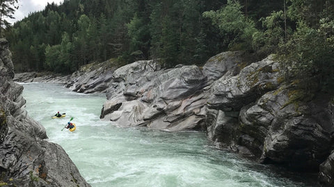 One of the few chilled spots on the classic lower canyon of sjoa