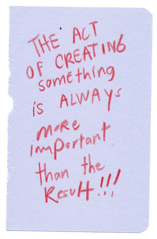 The act of creating