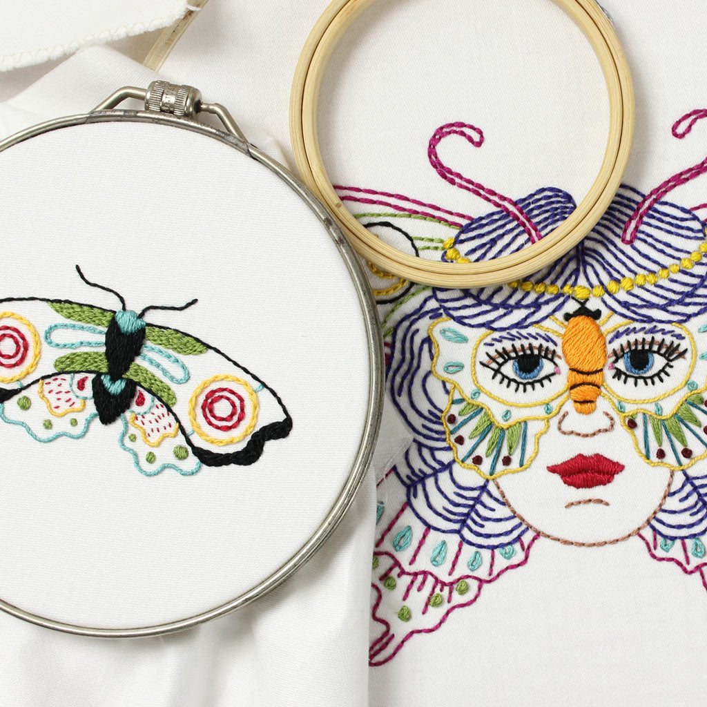 Psychedelic Butterfly Embroidery Pattern