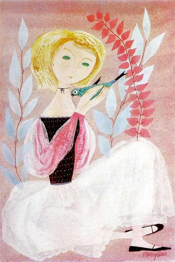 Mary Blair GIRL WITH BIRD