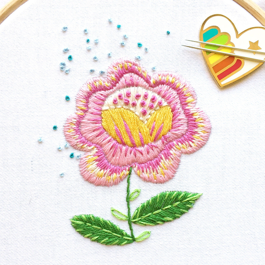 Contemporary Flower Embroidery Patterns