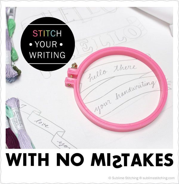 No Mistakes Embroidered Handwriting