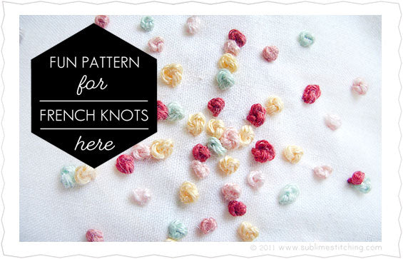 French Knots Embroidery Pattern